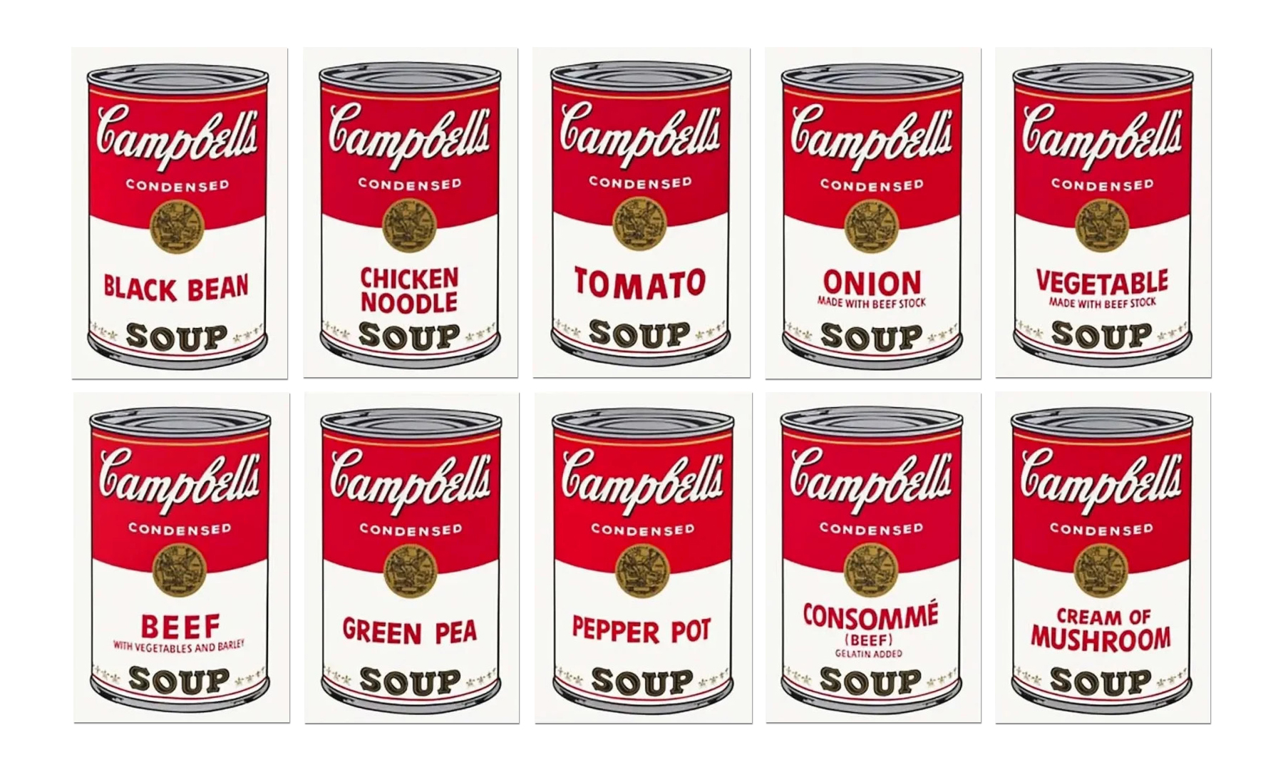 Campbell’s Soup I Portfolio (FS II.44-53) by Andy Warhol