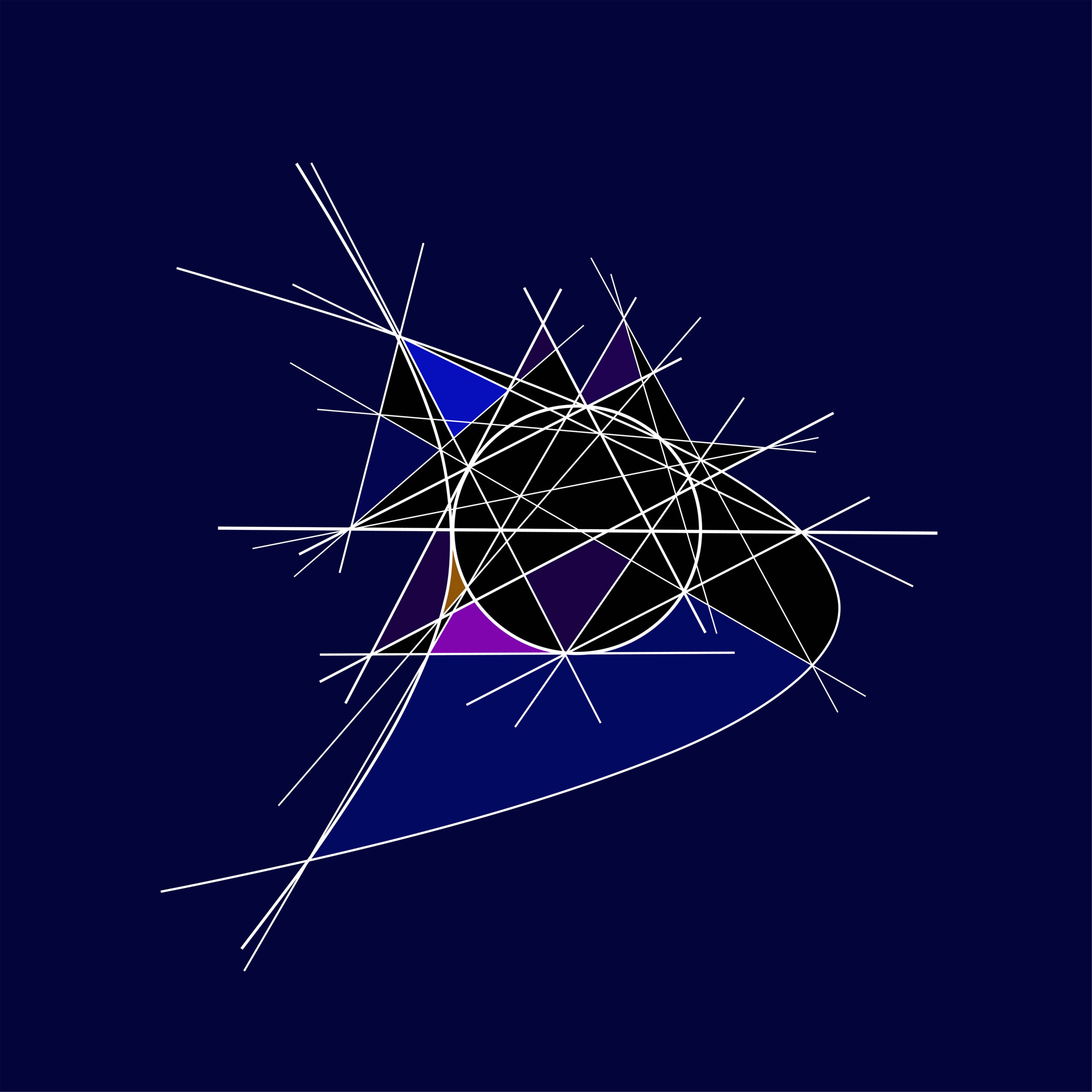 Hyperbola. Second Focus to Construct the Curve by Clifford Singer