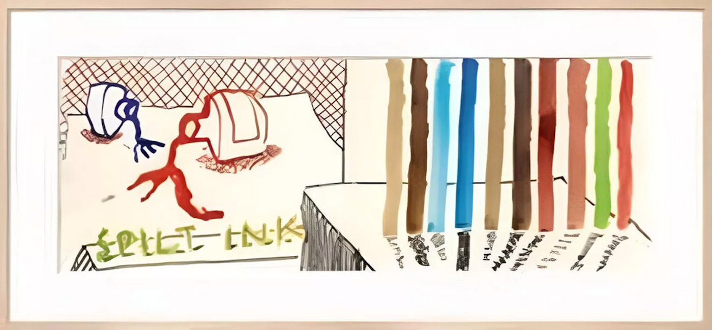 Spilt Ink with Tests by David Hockney