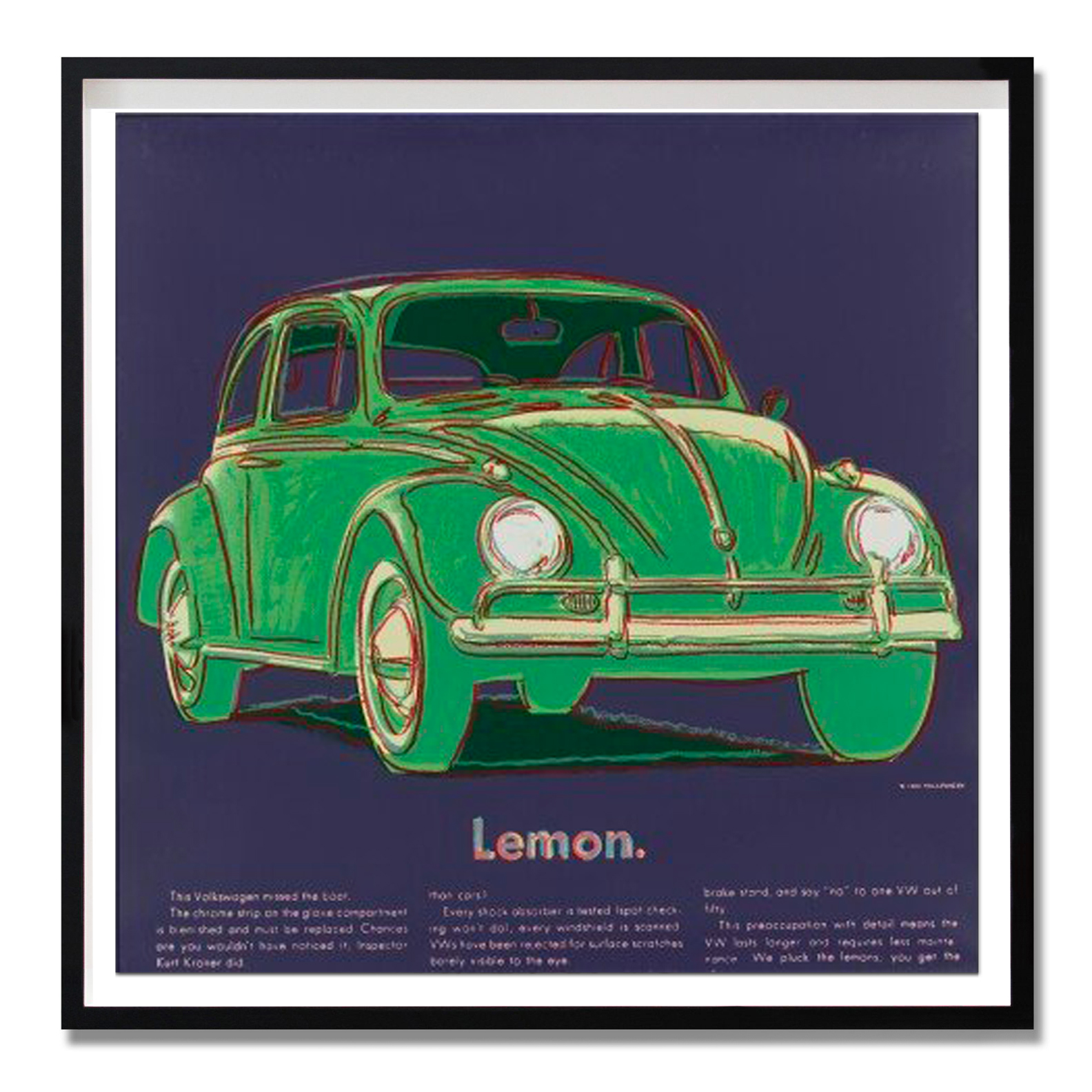 Ads: Volkswagen (FS II.358) by Andy Warhol