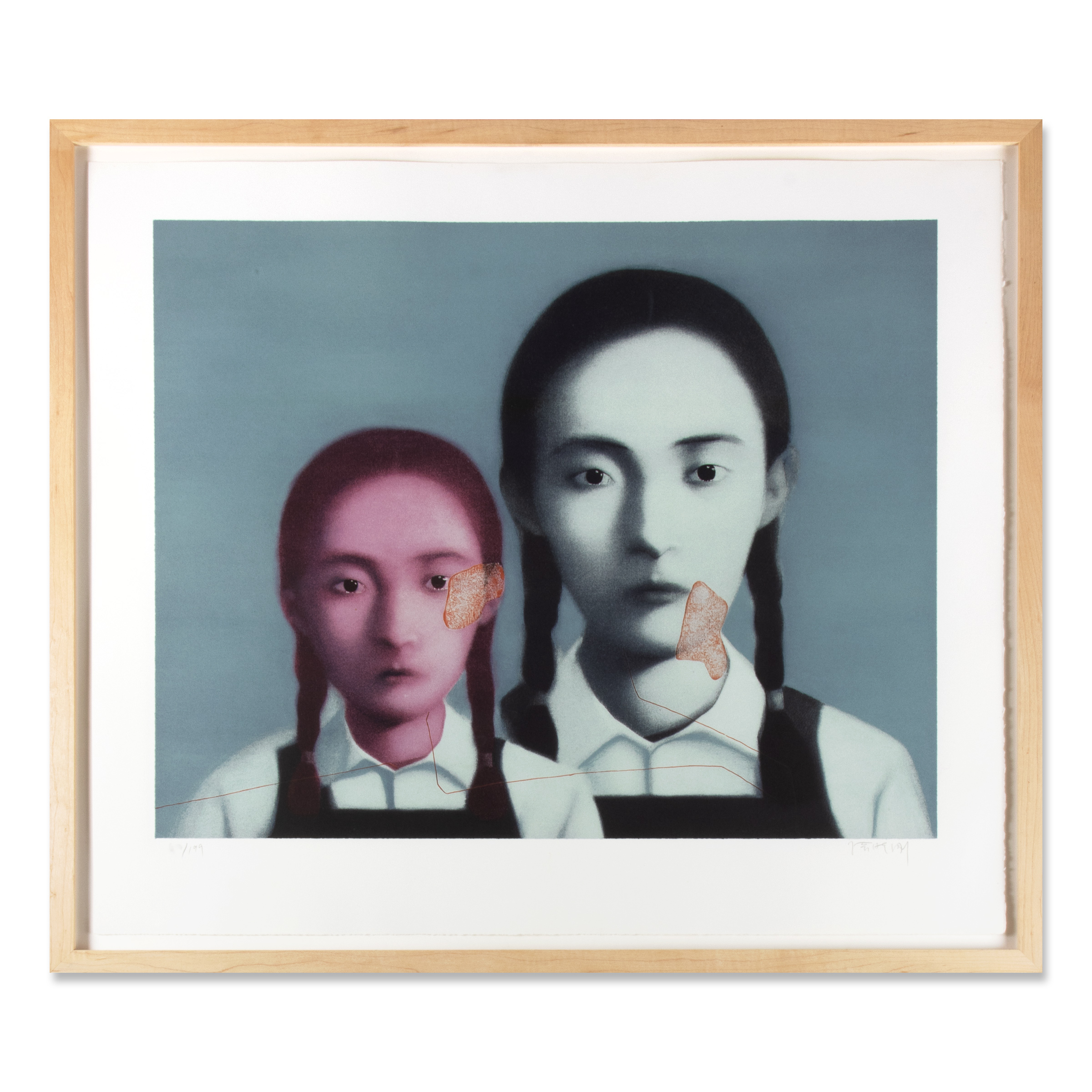 Two Sisters by Zhang Xiaogang