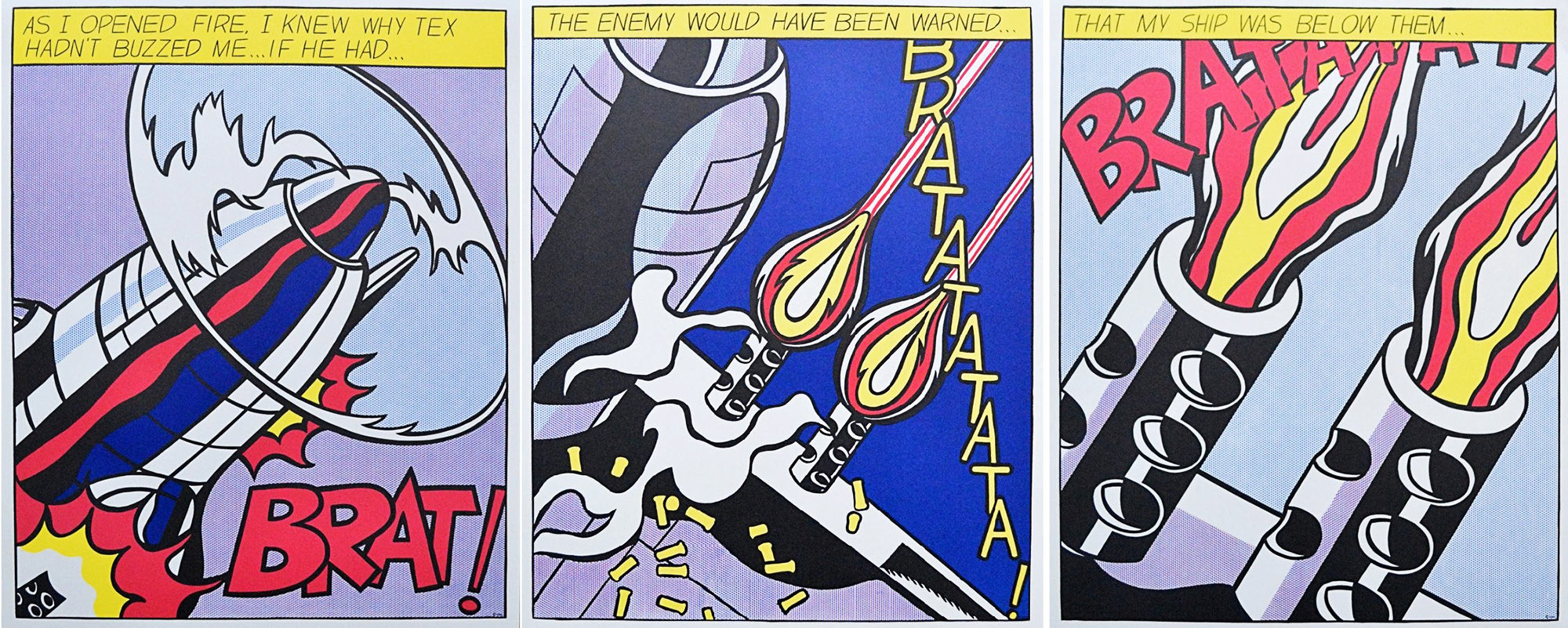 As I opened Fire (Triptychon) by Roy Lichtenstein