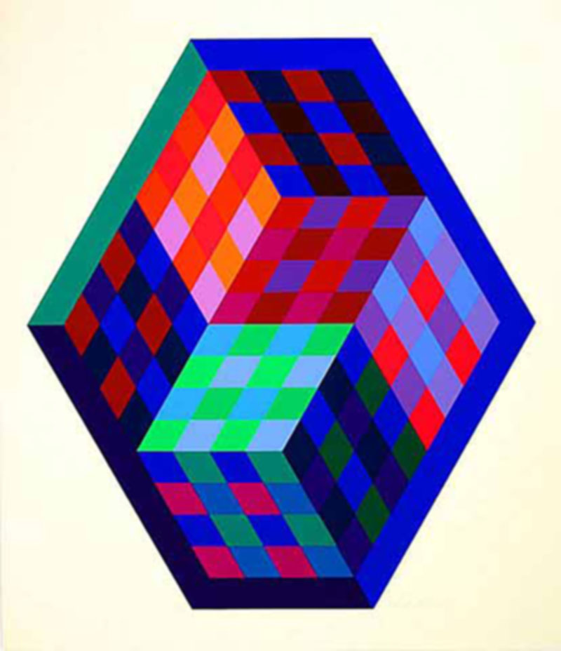 Gordes Tridim by Victor Vasarely